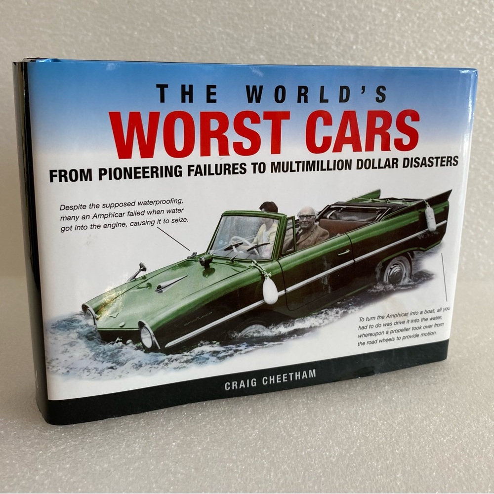 The World's WORST CARS By Craig Cheetham - Hardcover Book - Like New Condition